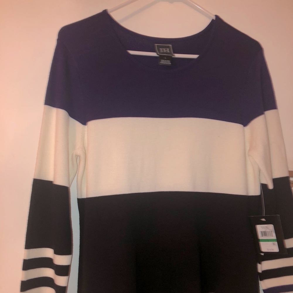 Color block sweater dress.